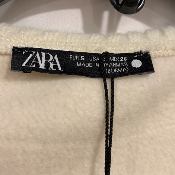 NWT Zara Tricot Lapel Knit Collar Sweatshirt - Picture 9 of 9